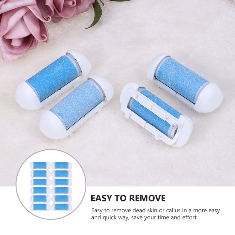 Lurrose 12pcs Foot File Replacement Roller Coarse Roller Refill Heads for Electronic Callus Remover Pedicure File Tool Blue - NewNest Australia