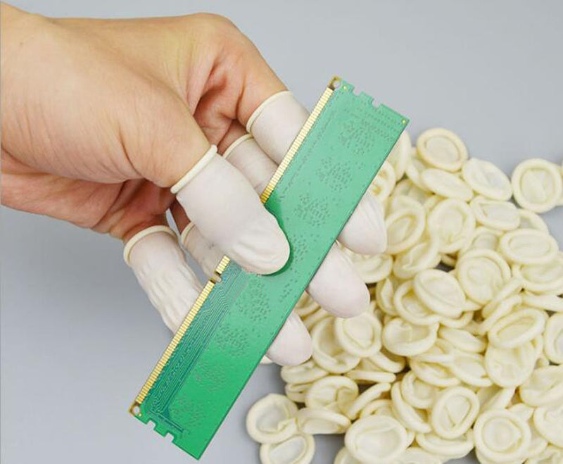 Nicedmm 500 Pcs Disposable Latex White Finger Cots - Tattoo Beauty Nail Anti-Static Finger Protector - NewNest Australia