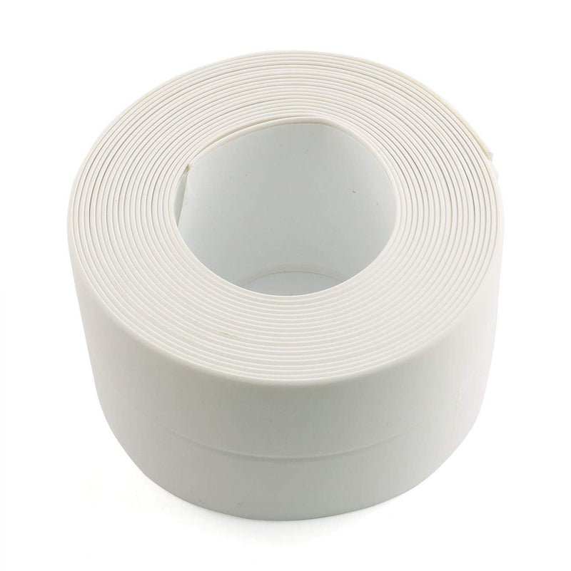 E-outstanding Caulk Tape 1-1/4" x 15" PVC White Self Adhesive Waterproof Sealing Tape for Bathtub Bathroom Shower Toilet Kitchen Floor Wall Edge Protector Caulk Strip - NewNest Australia