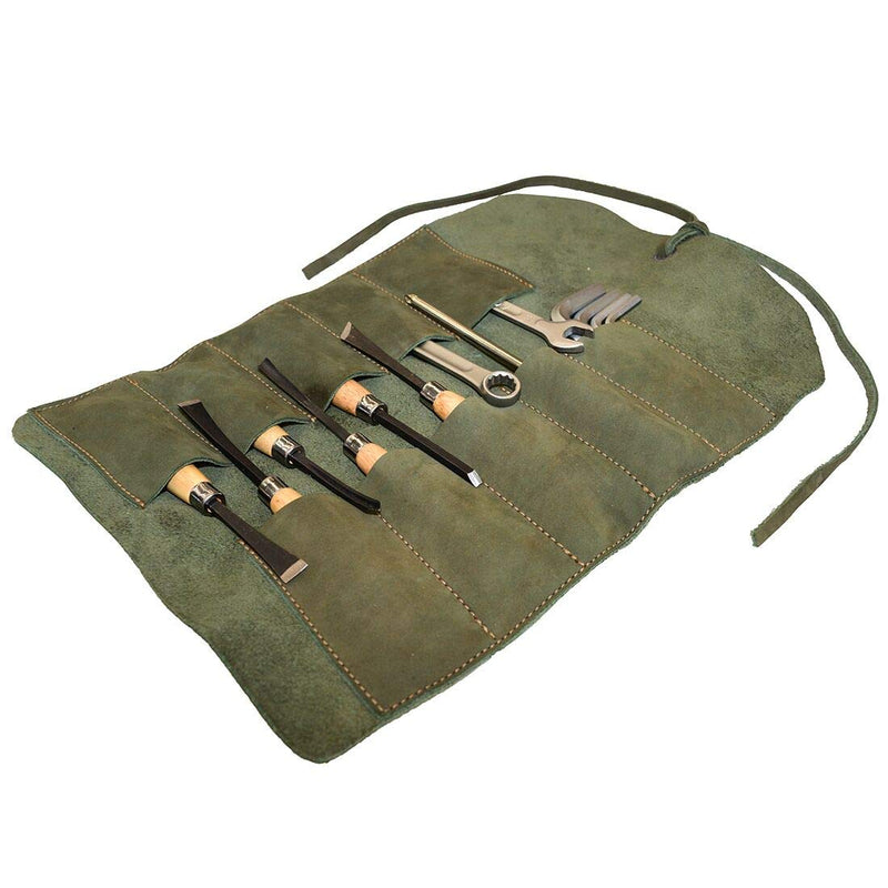 Hide & Drink, Rustic Leather Small Tool Roll Handmade Includes 101 Year Warranty :: Peat Moss - NewNest Australia