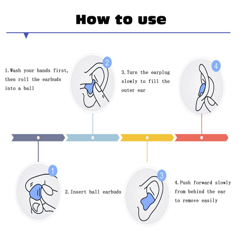 8 Pairs Silicone Mud Earplugs, Soft And Comfortable, Reusable And Squeezing, Waterproof, Silicone Ear Plugs With Noise Cancellation, Suitable For Swimming, Running, Sleeping And Travel - NewNest Australia