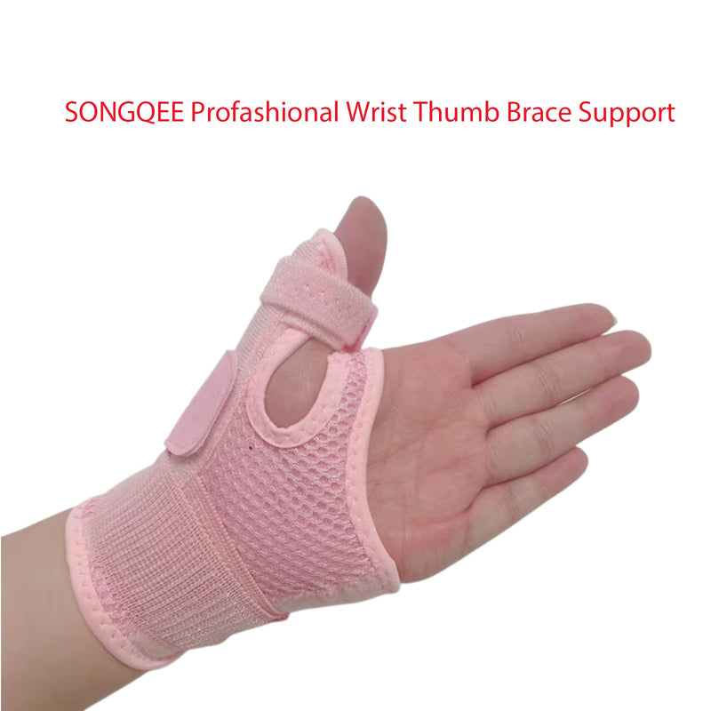 Wrist Thumb Support Splint Brace Hand Straps, Adjustable Sports Finger Guard for Carpal Tunnel Syndrome, Arthritis, Tendonitis, Sprains, Strains, Thumb Immobilizer 1 size fit Left or Right Hand(Pink) - NewNest Australia
