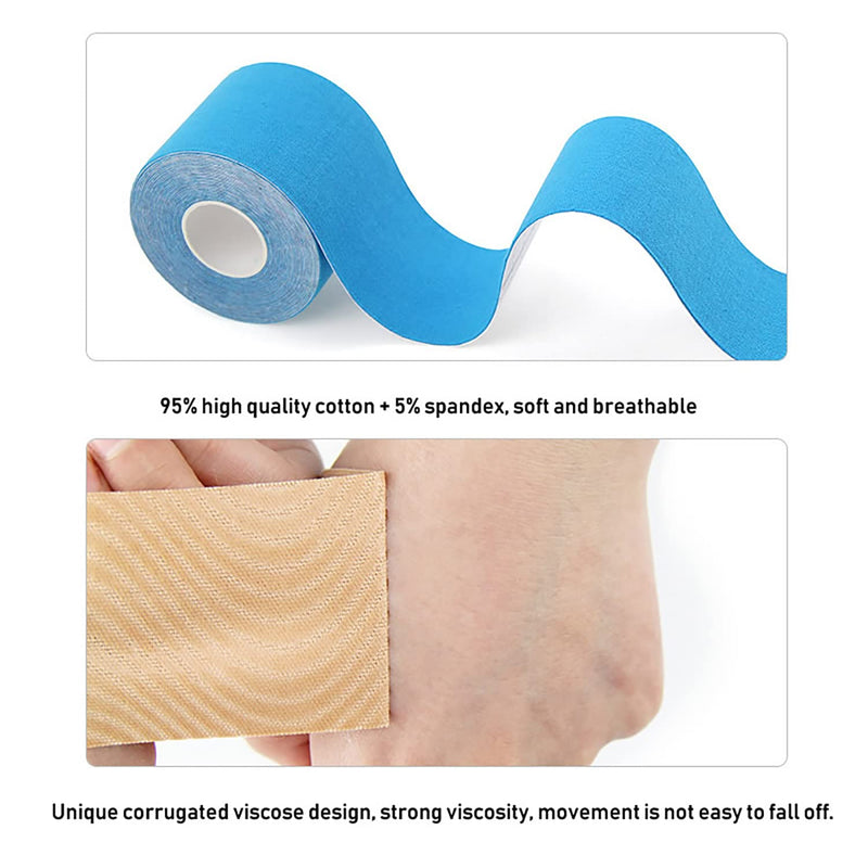 Kreezy Waterproof Athletic Tapes 3 Rolls With 3 Types, Breathable Kinesilogy Tape To Relieve Muscle Pain And Joint Support, Designed With Hypoallergenic Materials - NewNest Australia