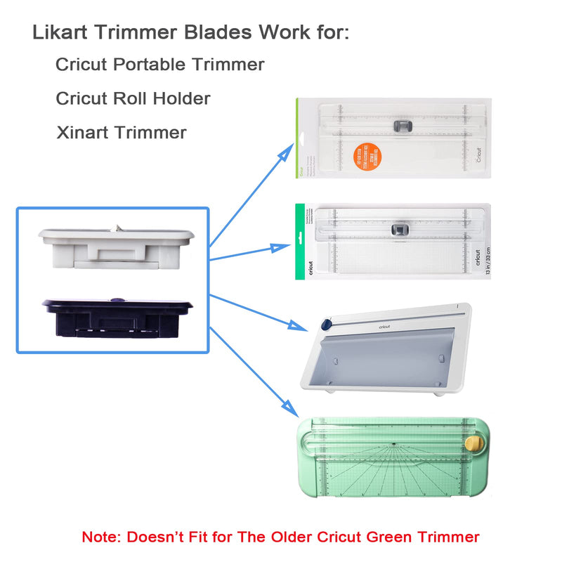 Likart 8 Pack Paper Cutter Replacement Blades for Cricut Portable Trimmer Replacement Blades for Cricut Cutter/Cricut Roll Holder/Xinart Paper Cutter(6 Cutting Blades & 2 Scoring Blades) - NewNest Australia