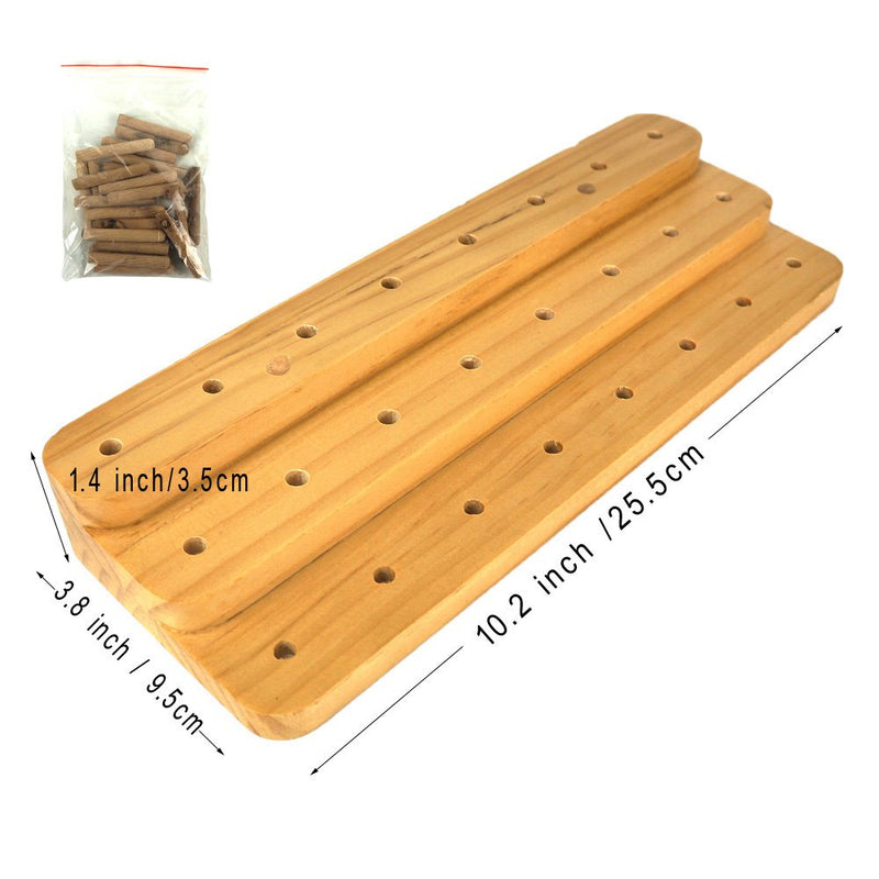 Riverruns Fly Tying Thread Spool Stand Nature Wood Spool Station Hand Made Travelling Combo B - NewNest Australia