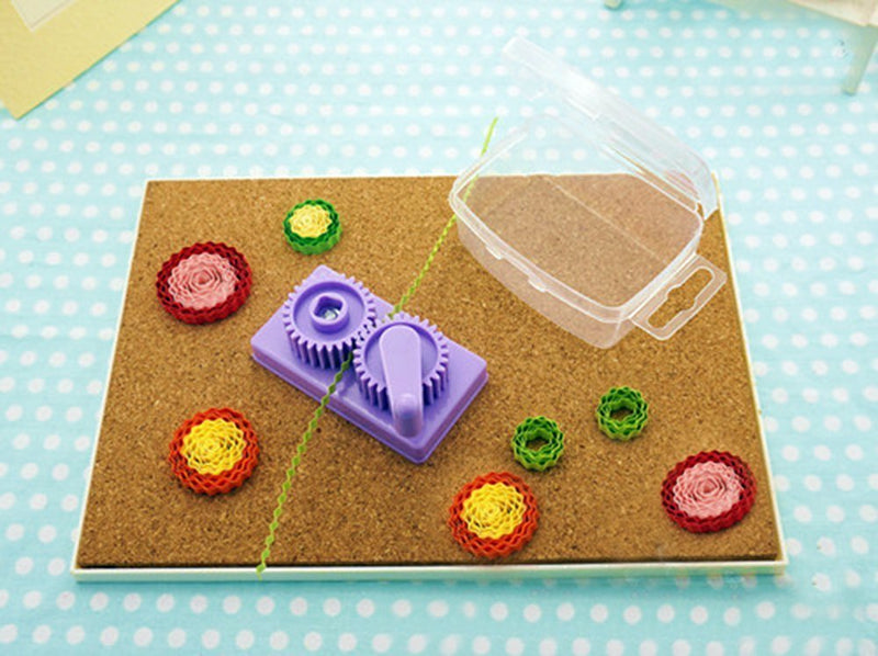 Cuziss Purple Hand-Operated Quilling Crimper, Paper Slip Wave Shape Making Tool DIY Making Tool, Quilling Tool with Little Storage Case - NewNest Australia