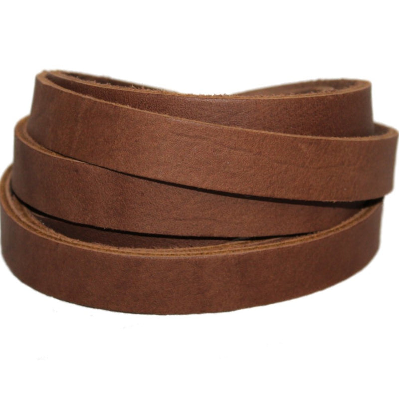 TOFL Genuine Top-Grain Leather Strap | 72 Inches Long | 5/8 Inch Wide | 1/8 Inch Thick (7-8 oz) | 1 Leather Strip for DIY Arts & Craft Projects, Clothing, Jewelry, Wrapping | Medium Brown 1/8 Inch Thick (7-8 oz) - NewNest Australia