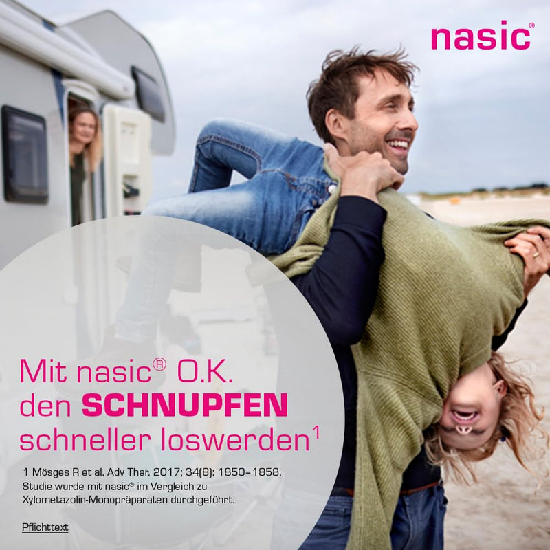 nasic OK nasal spray with the active plus | Decongestant cold spray without preservatives for adults & school children | Nasal spray with xylometazoline & dexpanthenol | 10 ml solution - NewNest Australia