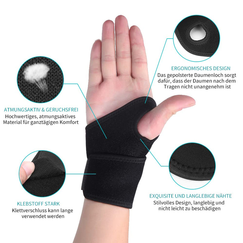 Wrist Brace for Carpal Tunnel, Breathable and Adjustable Wrist Support Brace for Arthritis and Tendinitis, Wrist Compression Wrap for Pain Relief, One Size Fits Left or Right Hand – Single … (Grey) Grey - NewNest Australia