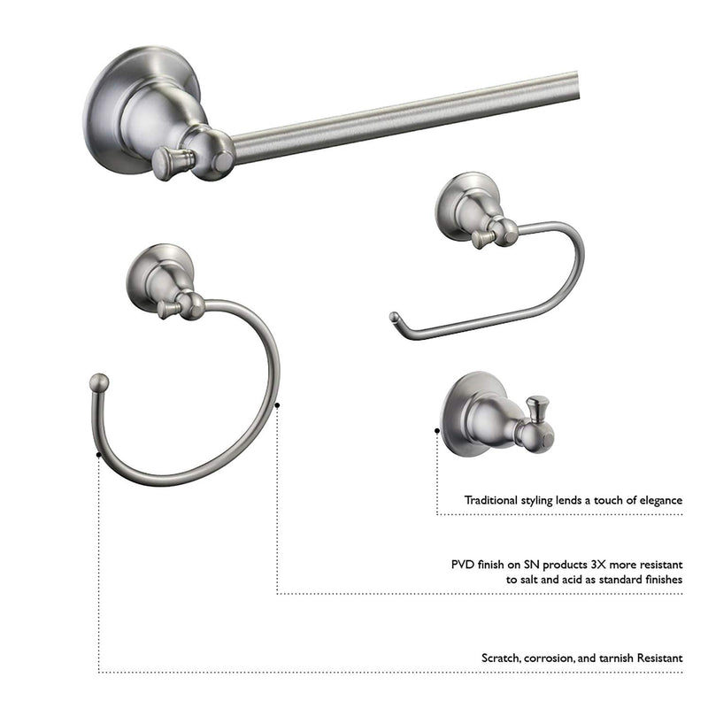 Design House 561084 Oakmont Toilet Paper Holder, Satin Nickel - NewNest Australia