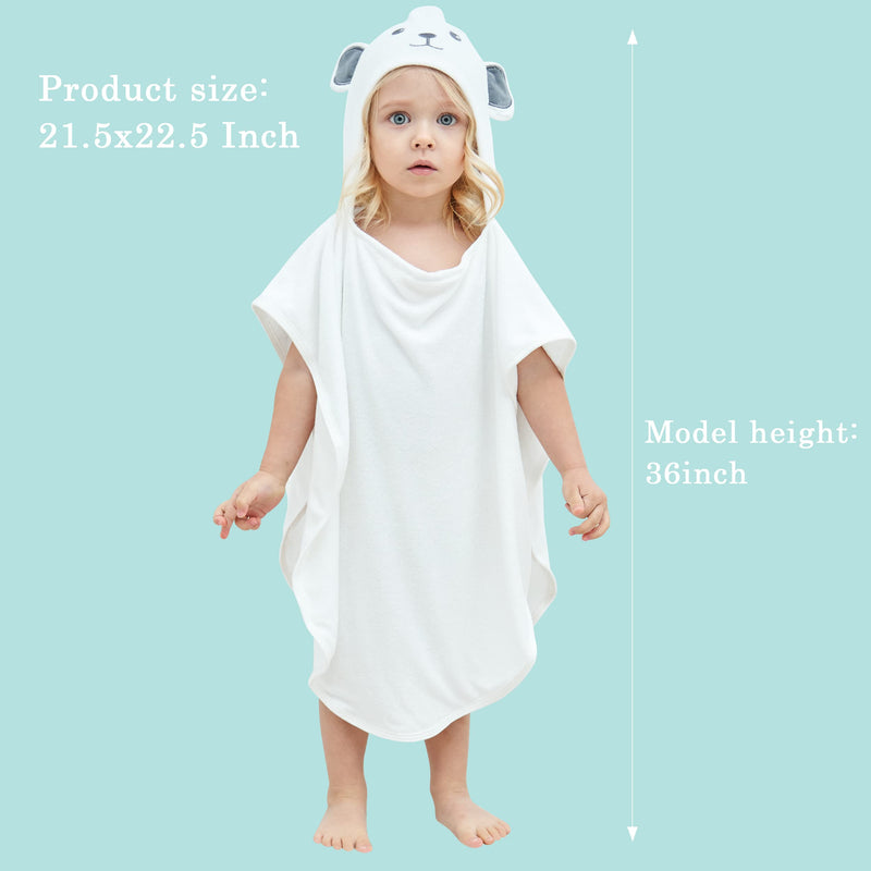 HIPHOP PANDA Bamboo Hooded Baby Towel - Soft Hooded Bath Towel with Bear Ears for Babie, Toddler,Infant, Perfect for Boy and Girl - (Bear, 21.5 x 22.5 Inch) 21.5x22.5 Inch (Pack of 1) - NewNest Australia