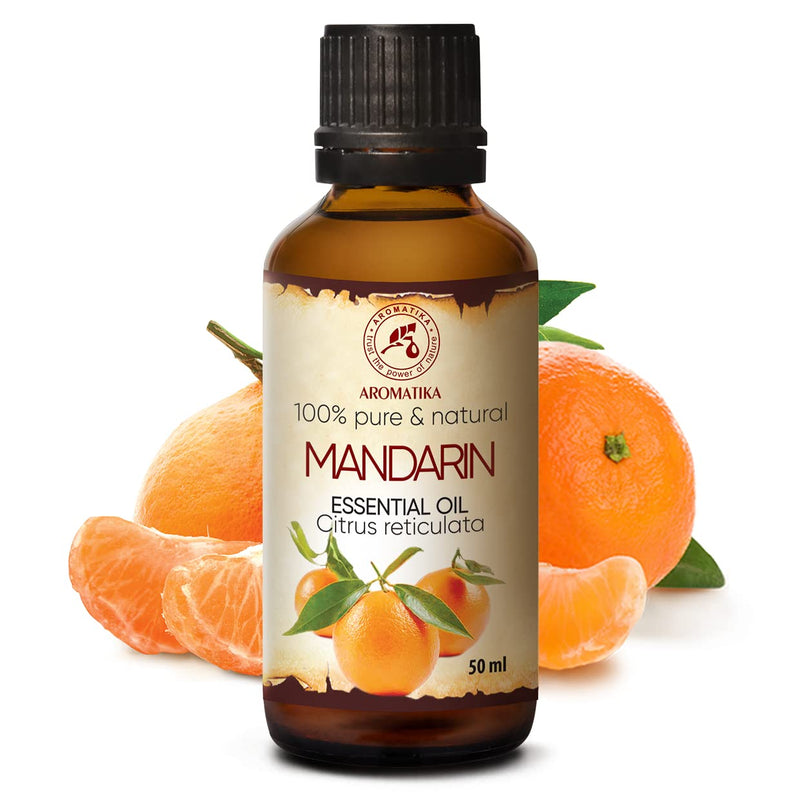 Mandarin Essential Oil 50 Ml - Citrus Reticulate - Italy - Pure & Natural - Mandarin Oil For Good Sleep - Aromatherapy - Relaxation - Oil Burner - Yellow Mandarin Oil - NewNest Australia