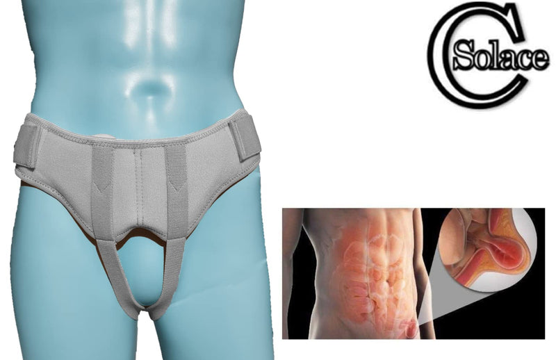 Inguinal Hernia Support Truss Belt by Solace Care | Removable Pressure Pads | Soft Closure Pain Relief Groin NHS Brace | Single/Double Reducible Inguinal Ruptures | Reduce Overstrain Exertion (Small) Small - NewNest Australia