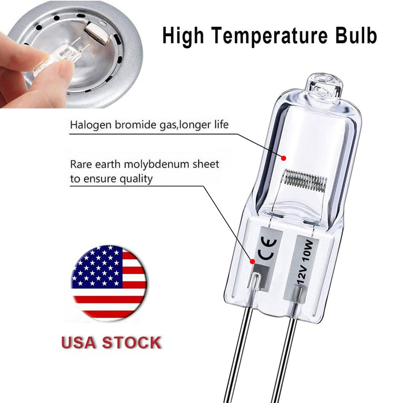 G4 Bulb, 10 Pack Halogen G4 12V 10W with G4 Bi-pin Base, High Output G4 Light Bulb 12V 150LM 3000Hrs Long Lifetime, G4 Dimmable, CRI100 & 2800K Warm White, G4 Halogen Bulb 10W for Cabinet Light Bulbs 10.0 Watts - NewNest Australia