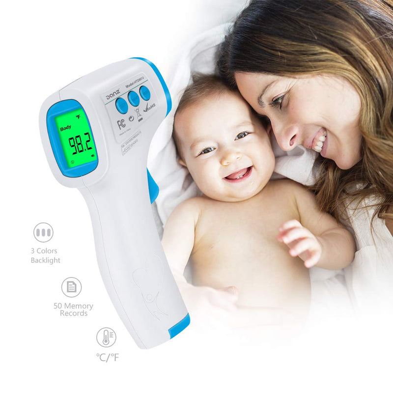 Thermometer for Adults Forehead, No Touch Thermometer for Adults, Forehead Thermometer, Instant Reading, Medical Grade, Good for Baby Food, Bath,Milk (Blue) Blue - NewNest Australia