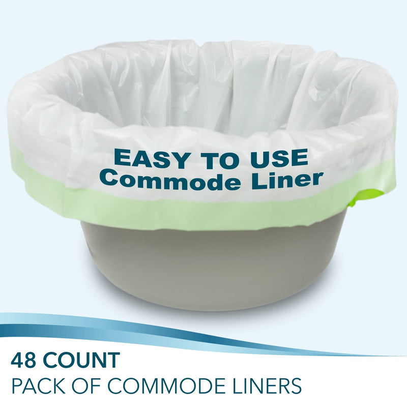 TidyCare Commode Liners for Bedside Portable Toilet Chair Bucket | Value Pack of 48 Disposable Waste Bags for Adults | Universal Fit 1 - NewNest Australia