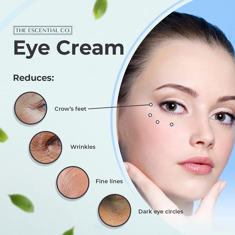 The Escential Co. - Eye Cream - Anti Wrinkle and Anti Aging Cream, Eye Cream for Dark Circles and Dry Skin Around the Eyes, 50g - NewNest Australia