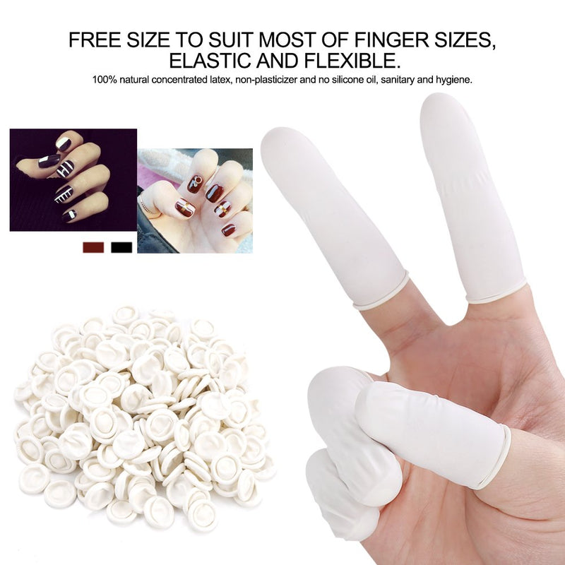 300pcs Disposable Latex Finger Cots Anti Static Finger Protective Cots for Tattoo Makeup Nail Art Foot Massage Lip Bleaching - NewNest Australia