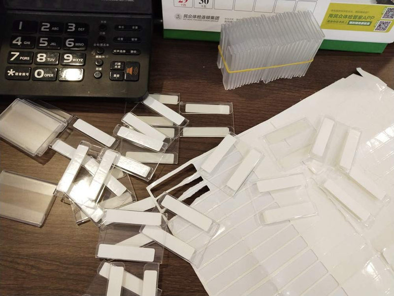 20PCS Wall Mount Acrylic Price Label Holder, Acrylic Sign Holder Counter Top Stand Display with Adhesive Tape Stick (Paper Size 1.18x2.36 inch) 1.18x2.36 Inches - NewNest Australia