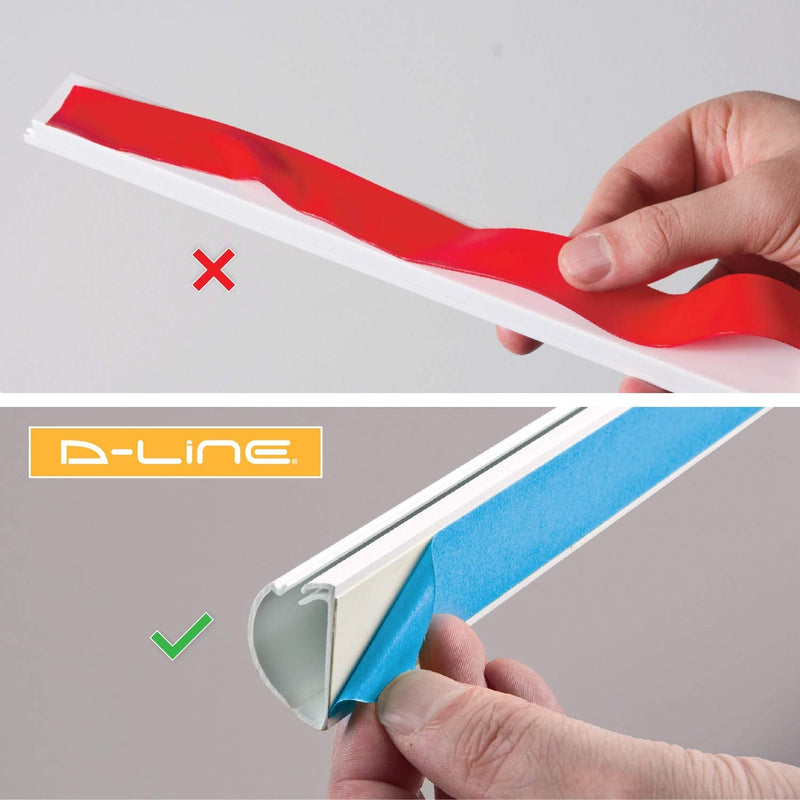 D-Line Small Cord Cover | Decorative Cable Raceway | White | 39 Inch Length | Hinged One-Piece, Half-Round Design | Paintable | Self Adhesive Wire Hider - NewNest Australia