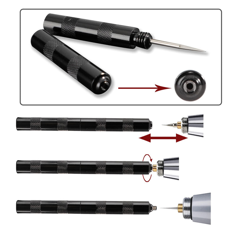 SAGUD Airbrush Painting Cleaning Tools Kit, Air Brush Accessories Spray Gun Cleaner Wash Needle with Nozzle Spanner Wrench and Stainless Steel Brushes Set - NewNest Australia