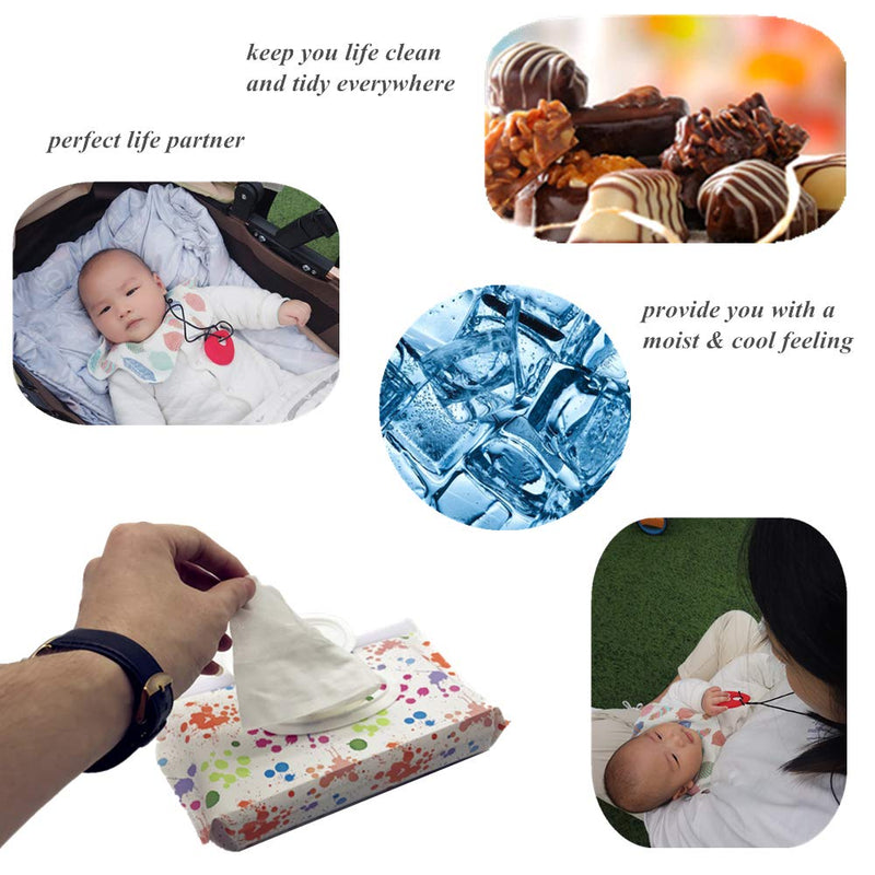 ULVBABI Portable Wet Wipe Pouch Dispenser, Reusable Baby Diaper Wipe Holder, Refillable Personal Travel Clutch Dispenser Holder | Keeps Wet Wipes Moist [3-Pack] - NewNest Australia