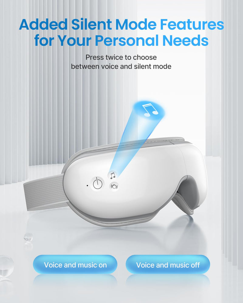 Renpho Eye Massager With Heat Compression, Vibration And Bluetooth Music, Rechargeable, 5 Massage Mode Eye Therapy To Relieve Eye Pain, Improve Dry Eyes And Sleep - NewNest Australia