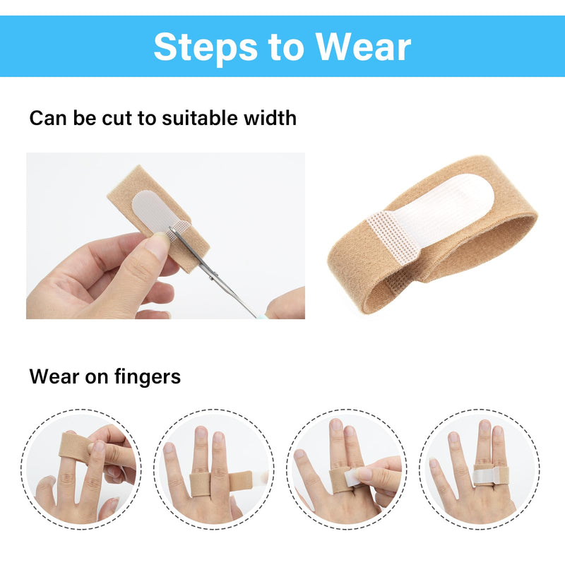 10Pcs Finger Splints, Medically Approved Finger Tape Finger Buddy Wraps for Mallet Fingers Curled Finger Broken Finger,Finger Brace Straps for Osteoarthritis Finger Joint - NewNest Australia