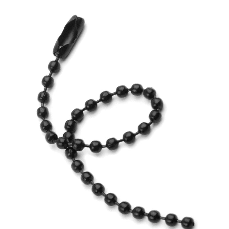 BronaGrand 100 Pieces Ball Bead Chains, 100mm Long Bead Connector Clasp Tag Keychain Key Rings, 2.4 mm Diameter, Black 10cm - NewNest Australia