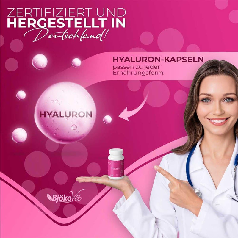 Hyaluronic acid 500 mg vegan capsules 90 pieces - NewNest Australia