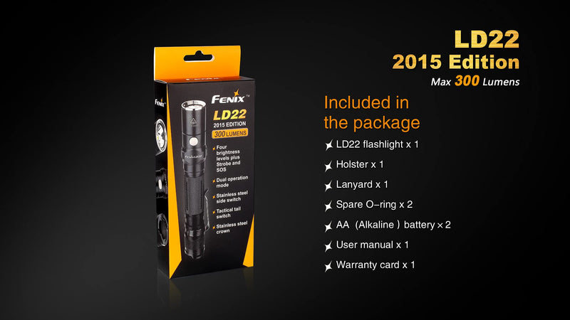 Fenix LD22 G2 2015 Edt 300 Lumens LED Flashlight One Size - NewNest Australia