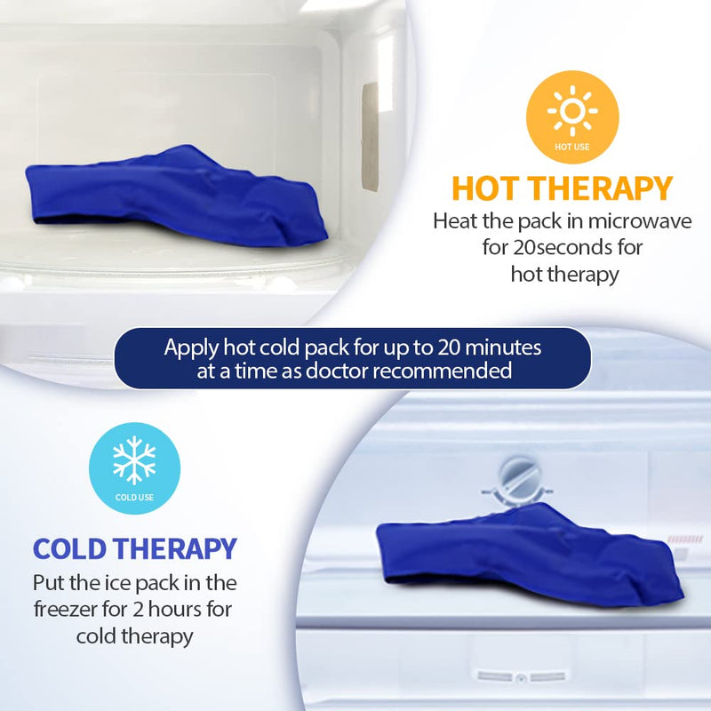 NEWGO Headache Ice Pack Head Cold Pack Headband for Migraines, Gel Ice Pack Head Ice Wrap for Headache Relief, Tension, Sinus Pain, Chemo, Head Injuries - 29.5" x 4.3" - NewNest Australia