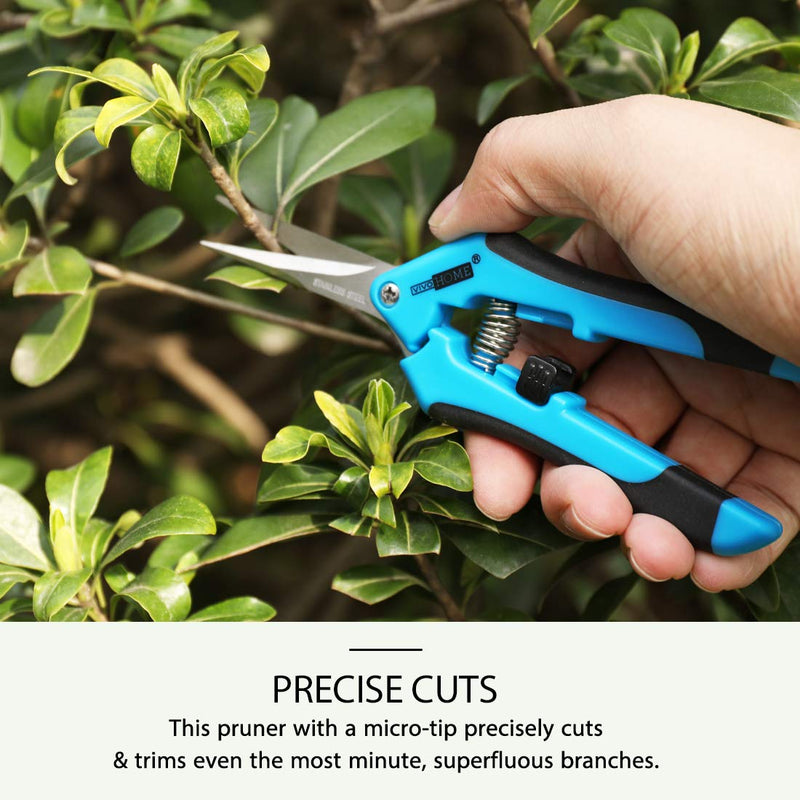 VIVOHOME Stainless Steel Hand Pruner Non-Stick Pruning Shear Bonsai Cutter for Gardening Potting (Pack of 2) - NewNest Australia