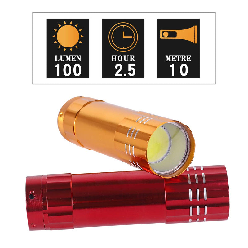 KunHe Small Mini LED Flashlight Pack of 6 COB Flashlights for Kids 100 Lumen With Battery - NewNest Australia