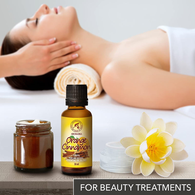 Fragrance Blend Cinnamon Oil Orange Oil 30 Ml - Essential Oils For Diffuser - Cinnamomum Zeylanicum - Citrus Sinensis - Pure & Natural - Aromatherapy Oils - Oil Blend - Sweet Fragrance - NewNest Australia