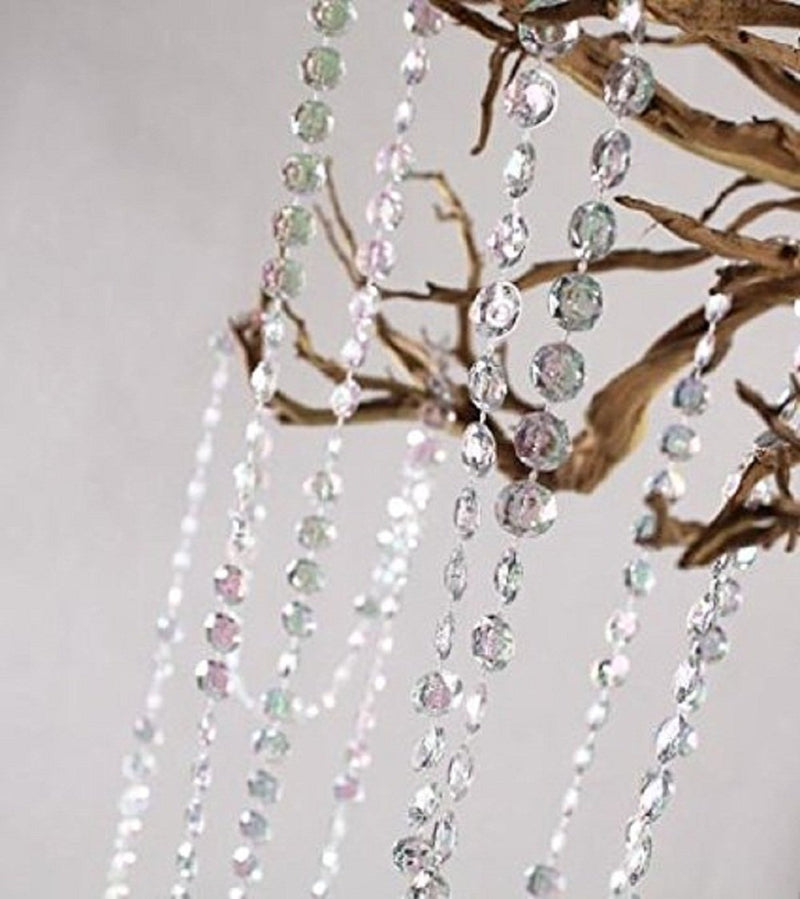 KUPOO 99 ft Clear Crystal Like Beads by The roll - Wedding Decorations (Colorful) - NewNest Australia