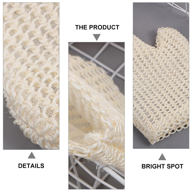 Beavorty Pack of 2 Sisal Bath Gloves Bath Gloves Bath Scrubber for Body Spa Towels Exfoliating Gloves for Body Exfoliating Massage Gloves Body Wash Glove - NewNest Australia