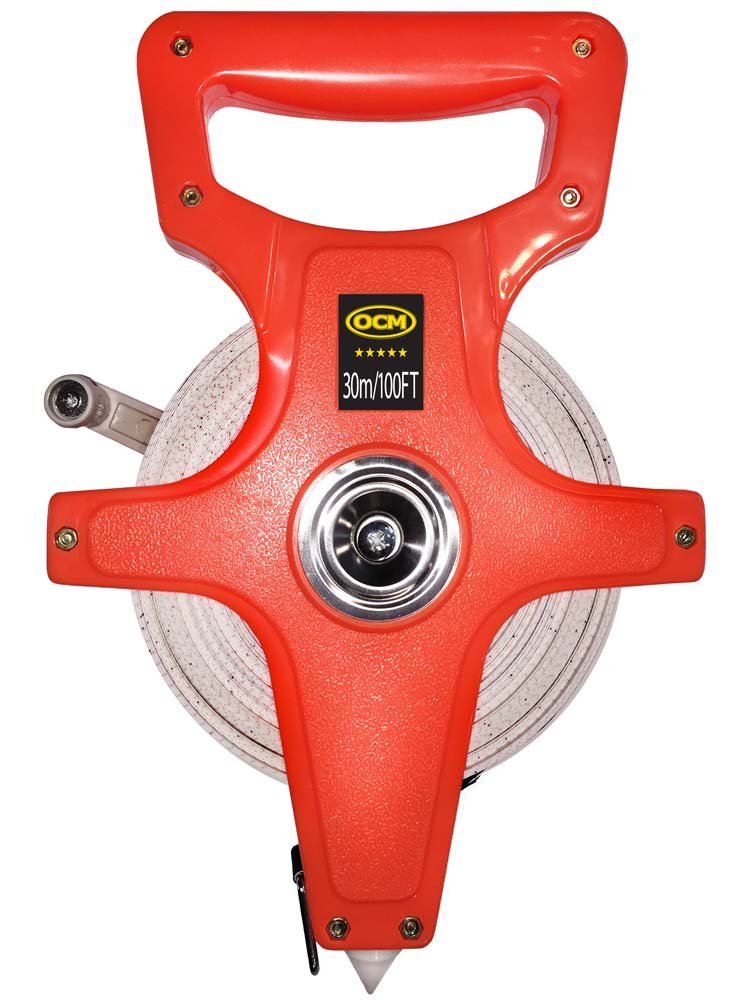 OCM Open Reel Fiberglass Tape Measure Inch Metric Scale, Impact Resistant ABS -100 Feet, 30 Meter - NewNest Australia