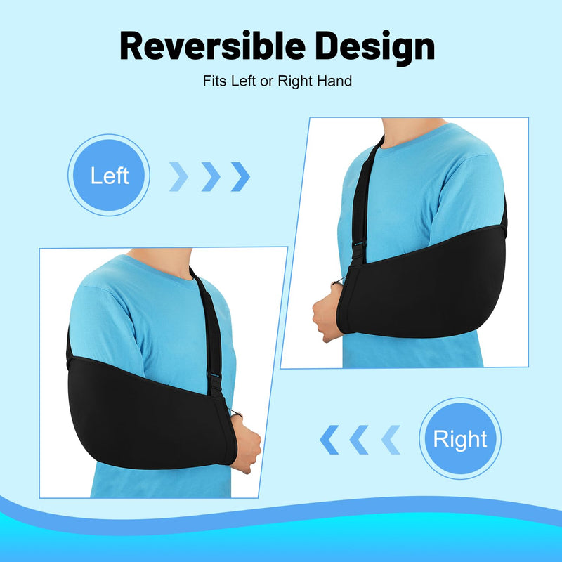 Supregear Arm Sling Shoulder Immobiliser, Adjustable Lightweight Rotator Cuff Support For Shoulder Injuries, Broken Bone Shoulder Elbow Support For Left/Right Arm, Women Men - NewNest Australia
