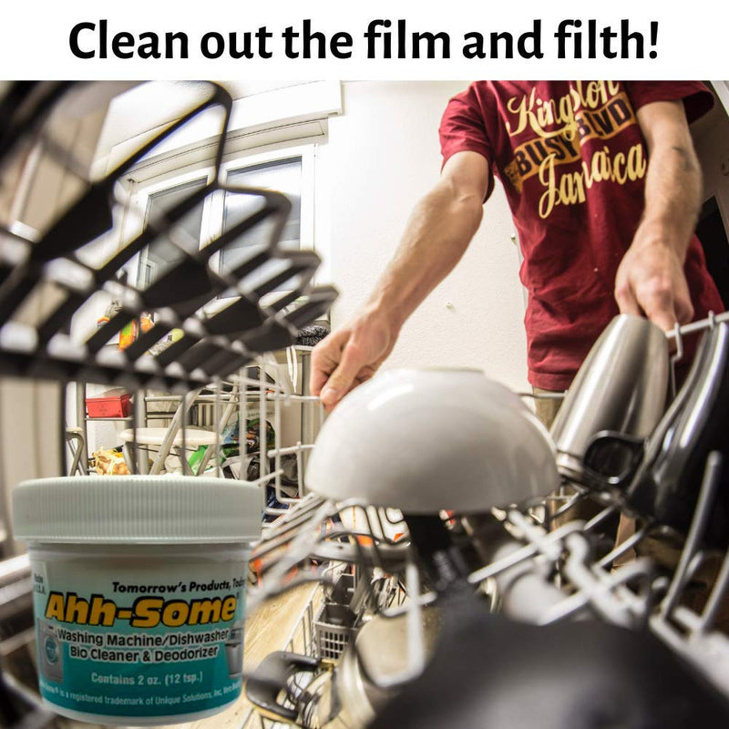 Ahh-Some - Washing Machine Bio Cleaner & Dishwasher Cleaner -Works For All Washer Top & Front Loaders 2 oz. - NewNest Australia