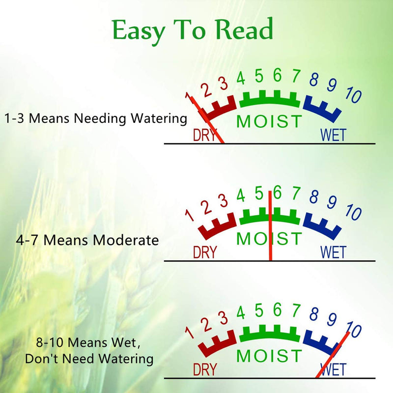 Censinda Soil Moisture Meter，Garden Moisture Sensor Hygrometer Soil Water Monitor for Farm/Lawn/Indoor/Outdoor Plants - NewNest Australia