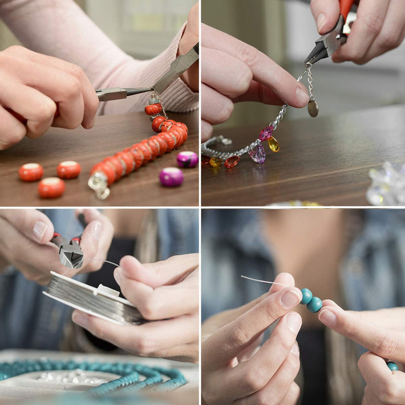 Mluchee Jewelry Making Supplies Tools - Including 3 Jewelry Pliers, 6 Wire Wrapping Kit, 16 Jewelry Tools, 845 Jewelry Findings with Storage Bag for Repair, DIY Crystal and Beading - NewNest Australia