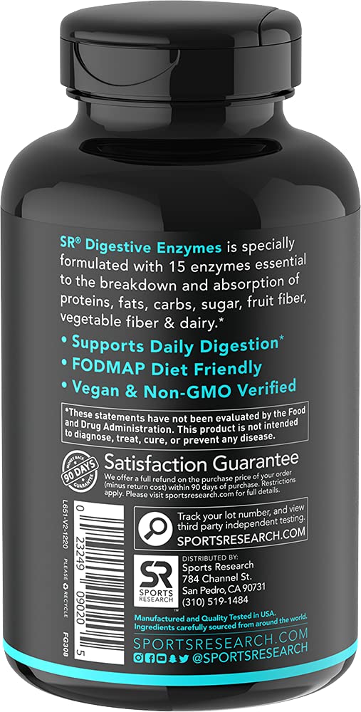 Digestive Enzymes with Probiotics and Ginger - Plant Based Supplement for Dairy, Protein, Sugar & Carbs Digestion - Non-GMO Verified & Vegan Certified (90 Veggie Capsules) - NewNest Australia