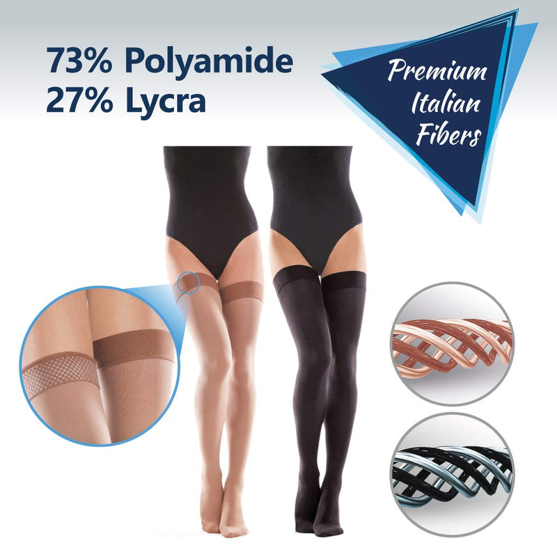 Medical Compression Stockings (23-32 Mmhg, Class 2) For Women And Men, Prevention Of Dvt, Varicose Veins And Spider Veins, Reduces Swelling, Thrombosis, Beige, Small - NewNest Australia