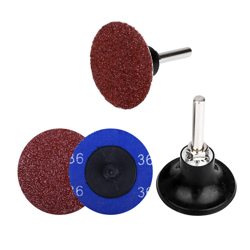 SYPARTS TOOL YKLP 50Pcs 2inch Roll Lock Sanding Discs Quick Change Discs Abrasives Tool for for Die Grinder Surface Prep Strip Grind Polish Finish Burr Rust Paint Removal (Mixup) 50Pcs Mixup - NewNest Australia