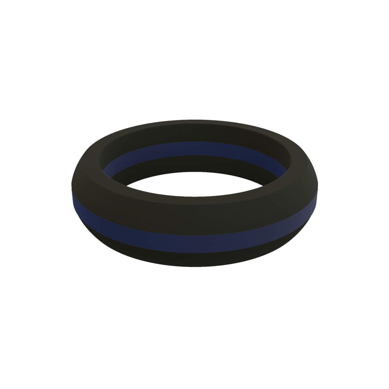 QALO Men's Thin Line Classic Silicone Ring Blue 5 - NewNest Australia