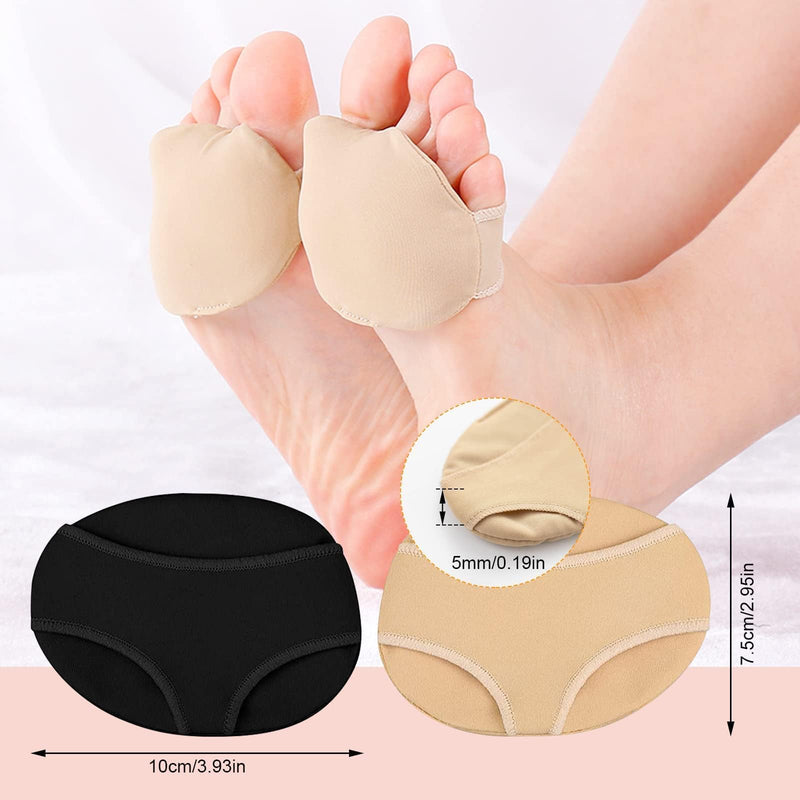 Pairs Metatarsal Pad Foot Pads Forefoot Pads Soft Ball of the Foot Cushions Forefoot Pads Bunion Cushions Soft Metatarsal Pads Fabric Forefoot Pads Metatarsal Pads (2 Black 2 Flesh) 2 Black 2 Flesh - NewNest Australia