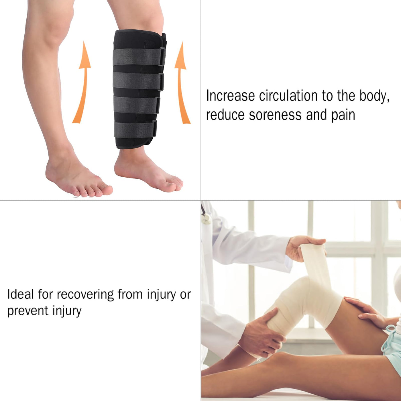  Calf Brace, Shin Splint Support Lower Leg Compression