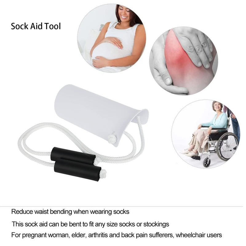 Sock Aid for Putting Socks On and Off, Flexible Sock aid Tool Sock Helper Puller Aid Adjustable Socks Pulling Assist Device for Men, Women, Elderly, Disabled, Pregnant, Handicapped, Diabetics - NewNest Australia