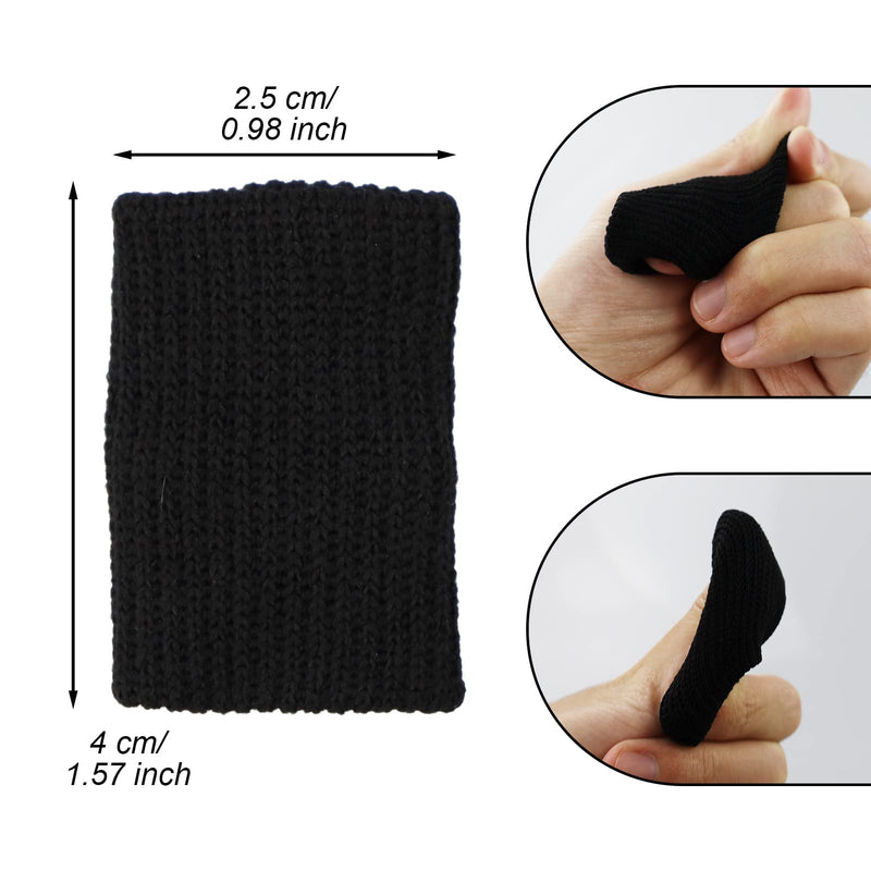 10 PCS Finger Sleeves, Thumb Splint Brace Elastic Finger Support Brace Protector Tape Breathable for Pain Relief Arthritis Trigger Basketball Baseball Compression Protector, Black - NewNest Australia